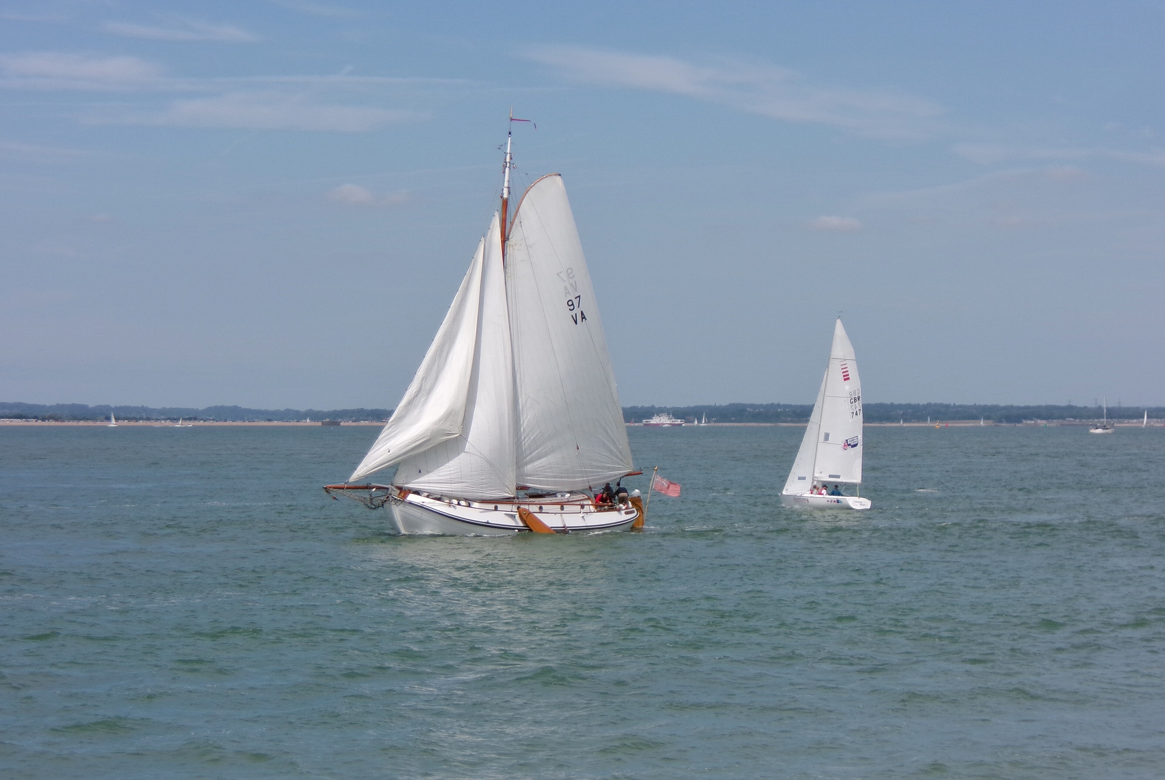 Sailing on the Solent near Cowes